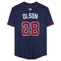 Maillot Nike Limited bleu marine autographié de Matt Olson (Atlanta Braves)