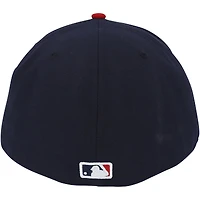 Casquette New Era rouge et bleu marine dédicacée par Matt Olson des Atlanta Braves