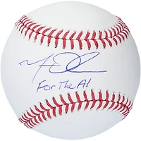 Matt Olson, joueur des Braves d'Atlanta, a dédicacé une balle de baseball de Rawlings avec l'inscription "For the A!"