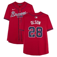 Maillot rouge Nike Limited autographié de Matt Olson (Atlanta Braves)