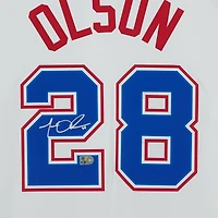 Maillot réplique blanc Nike City Connect autographié par Matt Olson des Braves d'Atlanta