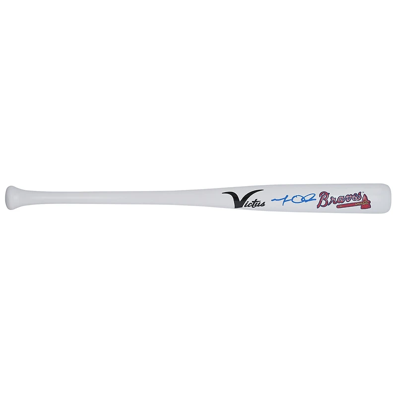Bâton miniature Victus blanc autographié par Matt Olson (Atlanta Braves)