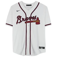 Maillot réplique Nike autographié par Matt Olson White Atlanta Braves