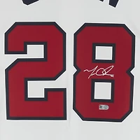 Maillot réplique Nike autographié par Matt Olson White Atlanta Braves