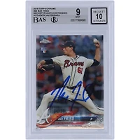 Carte de recrue 9/10 autographiée par Max Fried des Braves d'Atlanta Topps Chrome n° 66 Beckett 2018, vue par des fanatiques