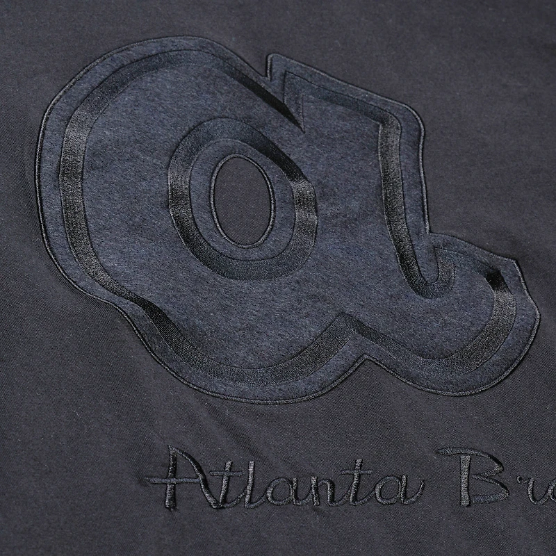 Men Mitchell & Ness Black Atlanta Braves Cooperstown Collection Phantom T-Shirt