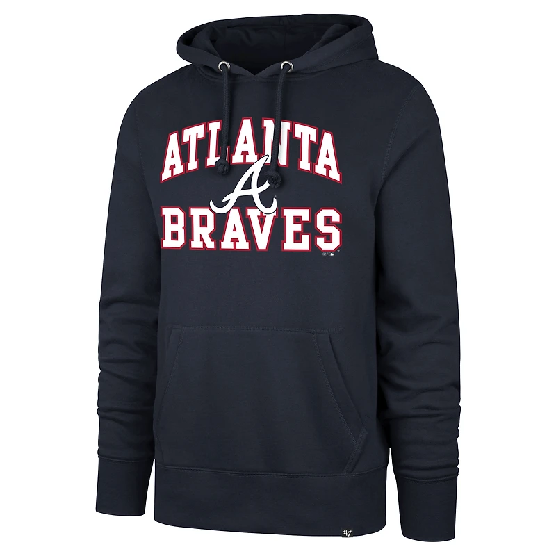 Sweat à capuche en polaire Velocity bleu marine '47 pour homme des Atlanta Braves, grande taille