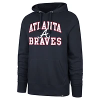 Sweat à capuche en polaire Velocity bleu marine '47 pour homme des Atlanta Braves, grande taille