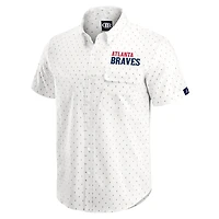 Chemise boutonnée imprimée crème des Braves d'Atlanta pour homme de la collection Darius Rucker par Fanatics