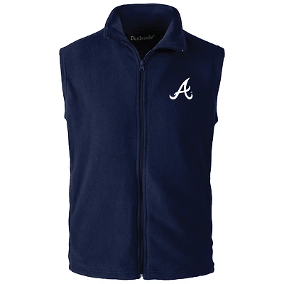 Gilet Dunbrooke bleu marine entièrement zippé pour homme des Atlanta Braves