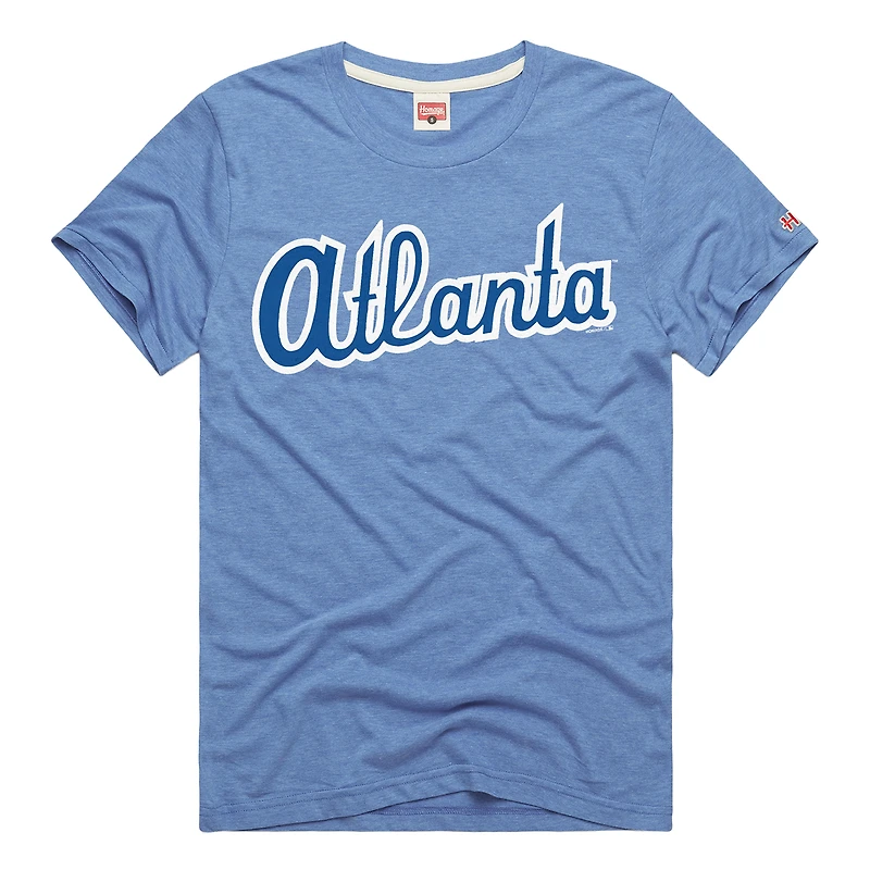 T-shirt bleu clair hommage pour homme Atlanta Braves Hyper Local Tri-Blend