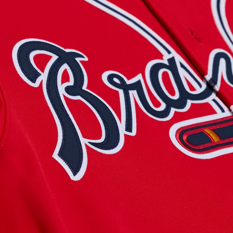 Men's Mitchell & Ness Chipper Jones Red Atlanta Braves 2006 Cooperstown Collection Authentic Jersey