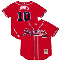 Men's Mitchell & Ness Chipper Jones Red Atlanta Braves 2006 Cooperstown Collection Authentic Jersey