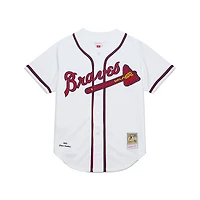 Men's Mitchell & Ness Deion Sanders White Atlanta Braves Cooperstown Collection 1992 Authentic Jersey
