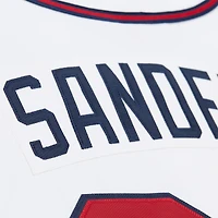 Maillot authentique Mitchell & Ness Deion Sanders blanc pour homme des Braves d'Atlanta, collection Cooperstown 1992