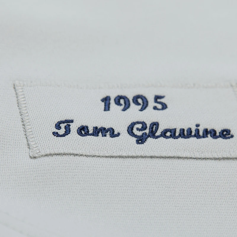 Men's Mitchell & Ness Tom Glavine Gray Atlanta Braves 1995 Throwback Authentic Jersey