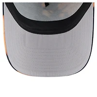 Men's New Era  Black Atlanta Braves Bleached A-Frame 9FORTY Adjustable Hat