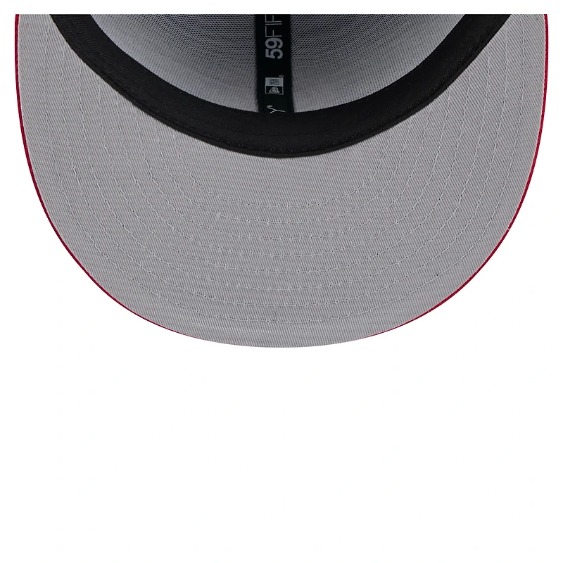 Casquette ajustée 59FIFTY à rayures bleues des Braves d'Atlanta de New Era pour homme