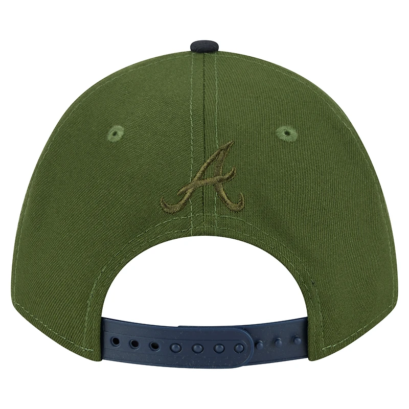 Casquette ajustable City Feature 9FORTY A-Frame Atlanta Braves vert foncé New Era pour homme