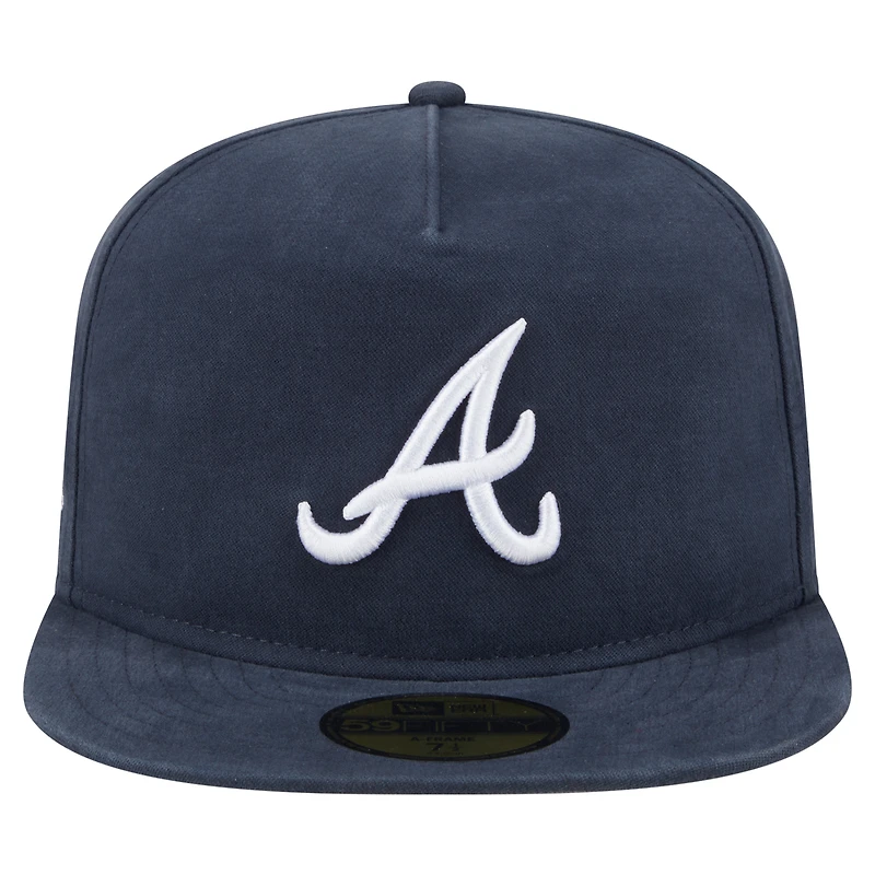Casquette ajustée 59FIFTY bleu marine Atlanta Braves Championship Side Flag pour homme New Era