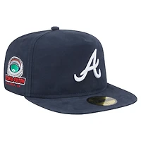 Men's New Era  Navy Atlanta Braves Championship Side Flag A-Frame 59FIFTY Fitted Hat