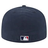 Men's New Era  Navy Atlanta Braves Championship Side Flag A-Frame 59FIFTY Fitted Hat