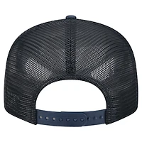 Men's New Era  Navy Atlanta Braves Split Panel 9FIFTY Trucker Snapback