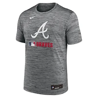 Men's Nike  Anthracite Atlanta Braves Authentic Collection Velocity Dri-FIT T-Shirt