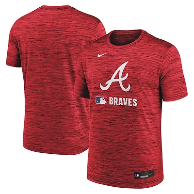 T-shirt Nike rouge Atlanta Braves Authentic Collection Velocity Dri-FIT pour homme