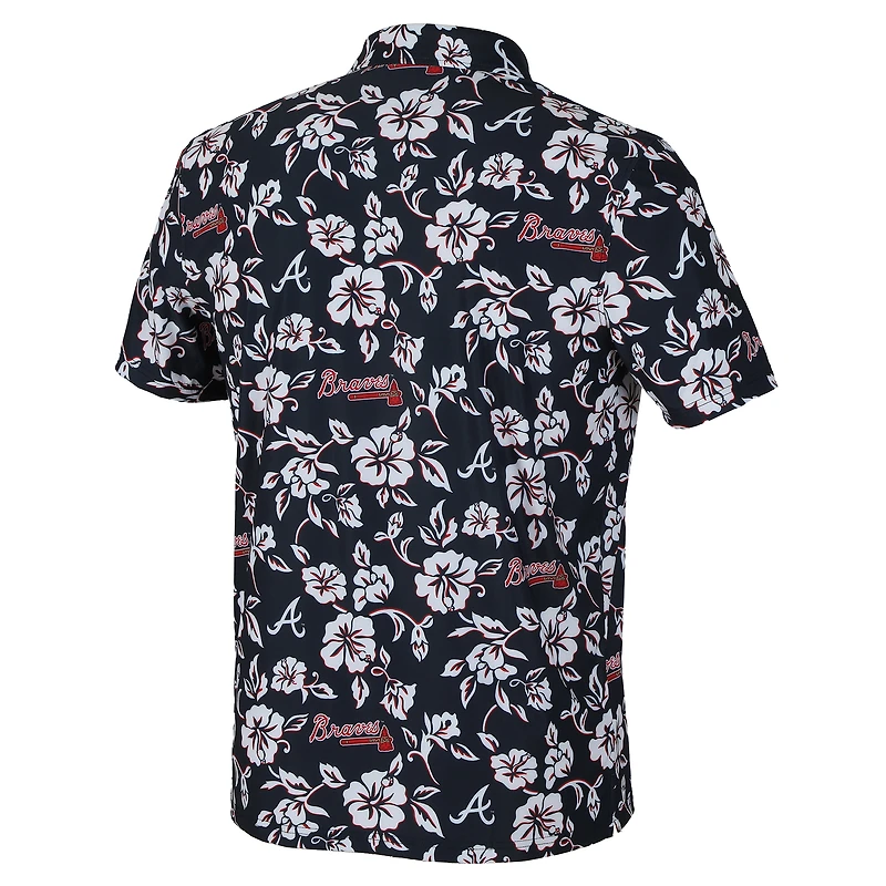 Polo Performance Pua bleu marine Reyn Spooner des Braves d'Atlanta pour homme