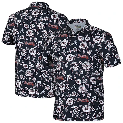 Men's Reyn Spooner  Navy Atlanta Braves Pua Performance Polo