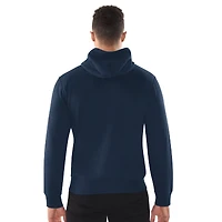 Veste à capuche zippée entièrement vieillie bleu marine des Braves d'Atlanta pour homme