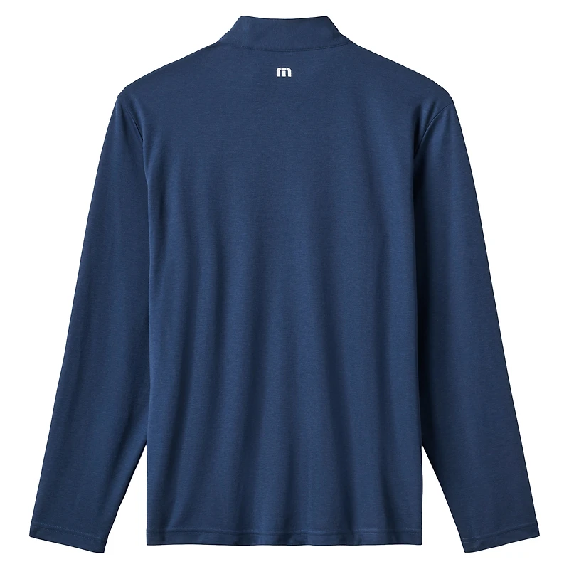 Pull à glissière quart de tour tri-blend bleu marine TravisMathew Atlanta Braves Time to Tailgate pour homme