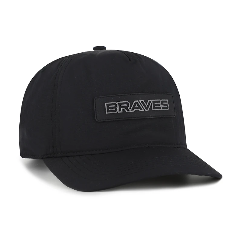 Men's '47 Black Atlanta Braves Quiet Outdoors Hitch Adjustable Hat