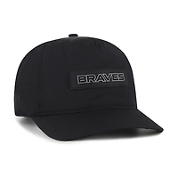 Men's '47 Black Atlanta Braves Quiet Outdoors Hitch Adjustable Hat