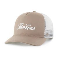 Men's '47  Brown Atlanta Braves Foundational Mesh Hitch Adjustable Hat