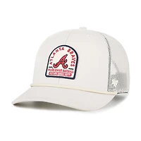 Men's '47 Cream Atlanta Braves Gravestone Adjustable Trucker Hat