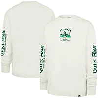 T-shirt à manches longues pour homme « 47 Cream Atlanta Braves Quiet Please Foundation »