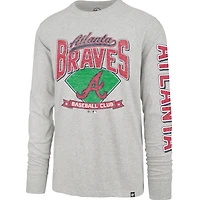 T-shirt à manches longues gris Atlanta Braves Fair Ball Franklin pour homme '47