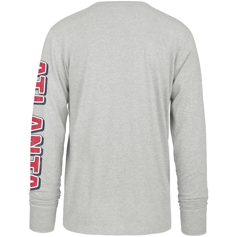 T-shirt à manches longues gris Atlanta Braves Fair Ball Franklin pour homme '47