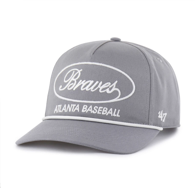 Men's '47 Gray Atlanta Braves Foundational Hitch Adjustable Hat