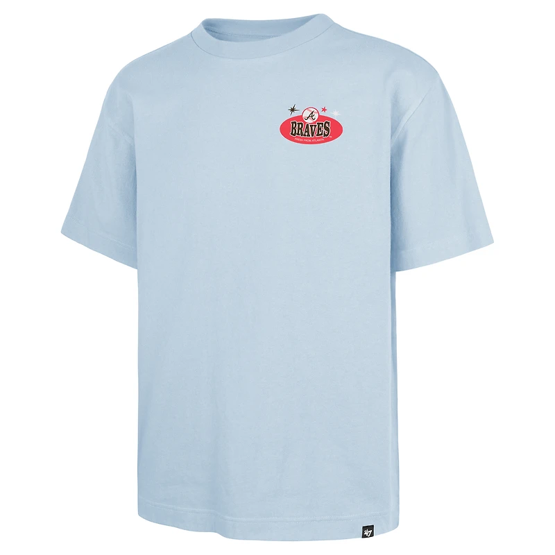 Men's '47 Light Blue Atlanta Braves Ice Cream Parlor Foundation T-Shirt