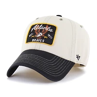 Men's '47  Natural/Black Atlanta Braves Keepsake Collection Clean Up Adjustable Hat