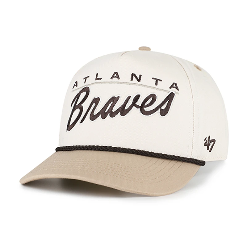 Casquette homme '47 Naturel/Beige Atlanta Braves Neutral Terrain Hitch Rope ajustable