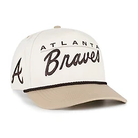Casquette homme '47 Naturel/Beige Atlanta Braves Neutral Terrain Hitch Rope ajustable