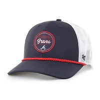 Casquette ajustable Fairway Trucker bleu marine/blanc '47 des Braves d'Atlanta pour homme
