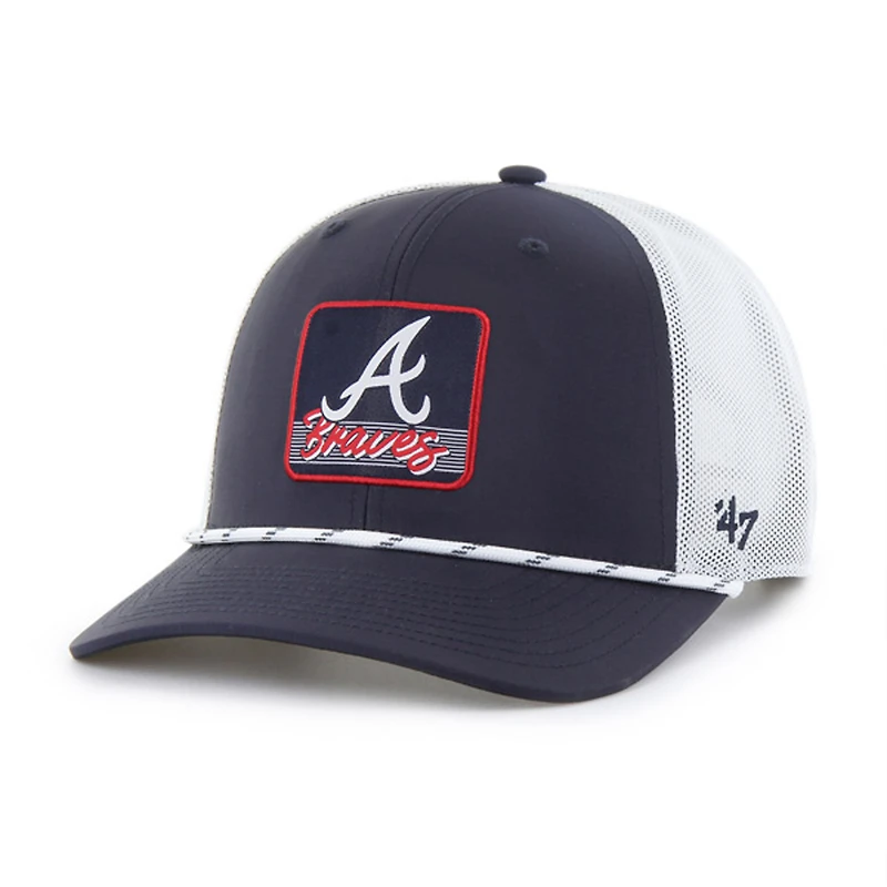 Casquette camionneur ajustable bleu marine/blanc '47 des Braves d'Atlanta pour homme