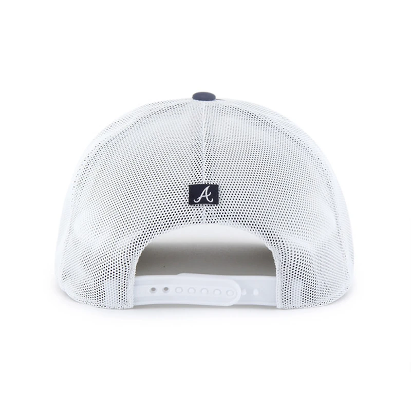 Men's '47 Navy/White Atlanta Braves Scratch Adjustable Trucker Hat