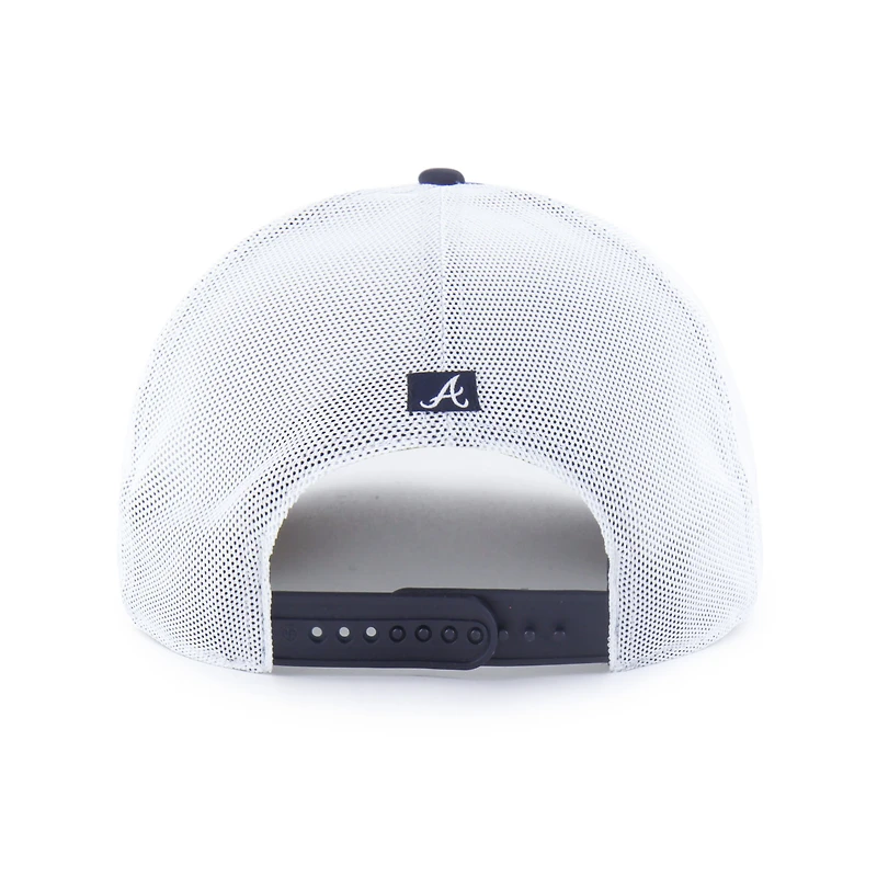Men's '47 Navy Atlanta Braves Brrr Downburst Mesh Hitch Adjustable Hat