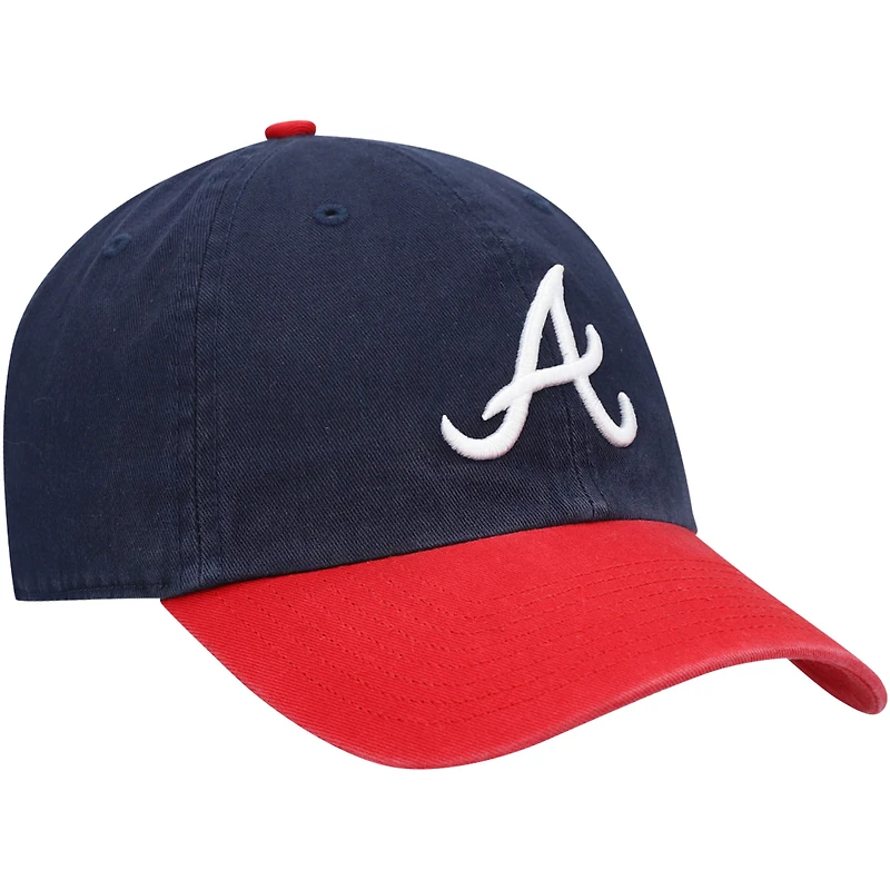 Casquette ajustable pour homme '47 bleu marine/rouge Atlanta Braves Home Clean Up